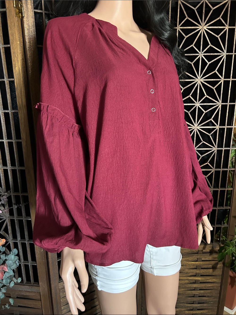 NWT HEYTALALA PEASANT BLOUSE XL